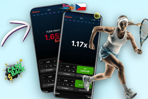 Dudespin Casino Aviator app na smartphonu s tlačítky Bet a Cash Out