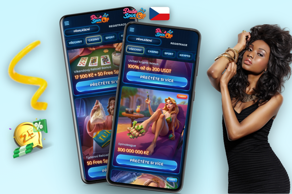 Mobilní obrazovka Dudespin Casino zobrazující jeden aktivní casino promo kód