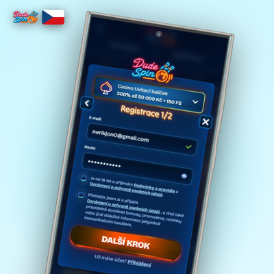 Dudespin Casino registrace na mobilním telefonu plynule funguje na Androidu i iOS