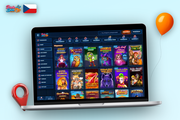 Přihlašovací obrazovka Dudespin Casino pro PC s polem pro e-mail a heslo